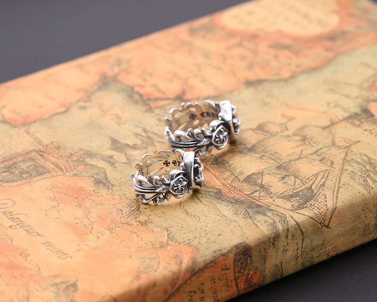 925 sterling silver jewelry antique silver American style hand-made designer rings anchor adjustable open band rings hot