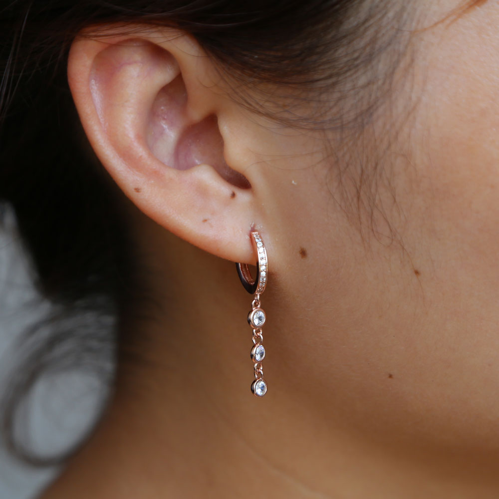 Tassel cz dangle earring 100% 925 sterling siliver wedding bridal gift elegance cz drop charm sparking cubic zirconia long earrings