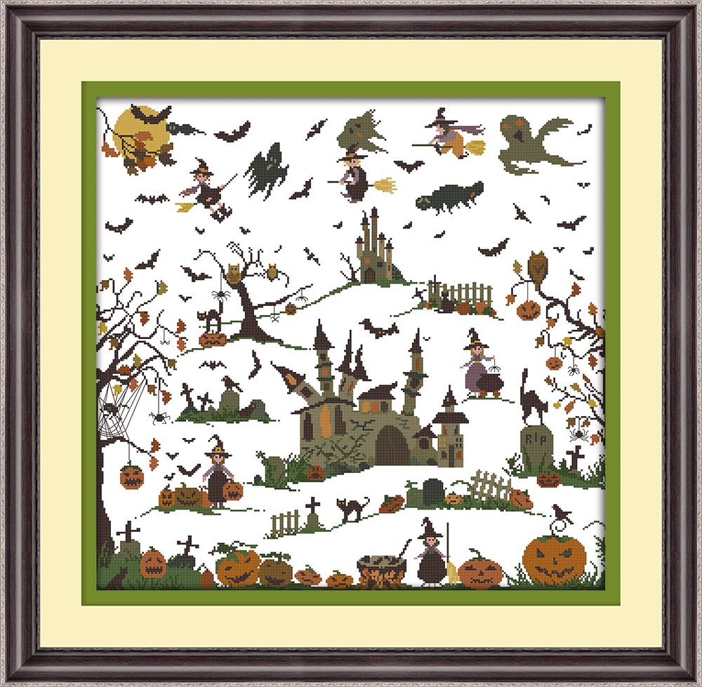 The witch castle decor paintings , Handmade Cross Stitch Embroidery Needlework sets counted print on canvas DMC 14CT /11CT 
The witch castle decor paintings , Handmade Cross Stitch Embroidery Needlework sets counted print on canvas DMC 14CT /11CT