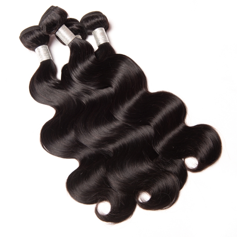 Brazilian Human Hair Extensions 6 Pieces Body Wave Peruvian Indian Malaysian Virgin Hair Wefts 10-30inch Natural Color