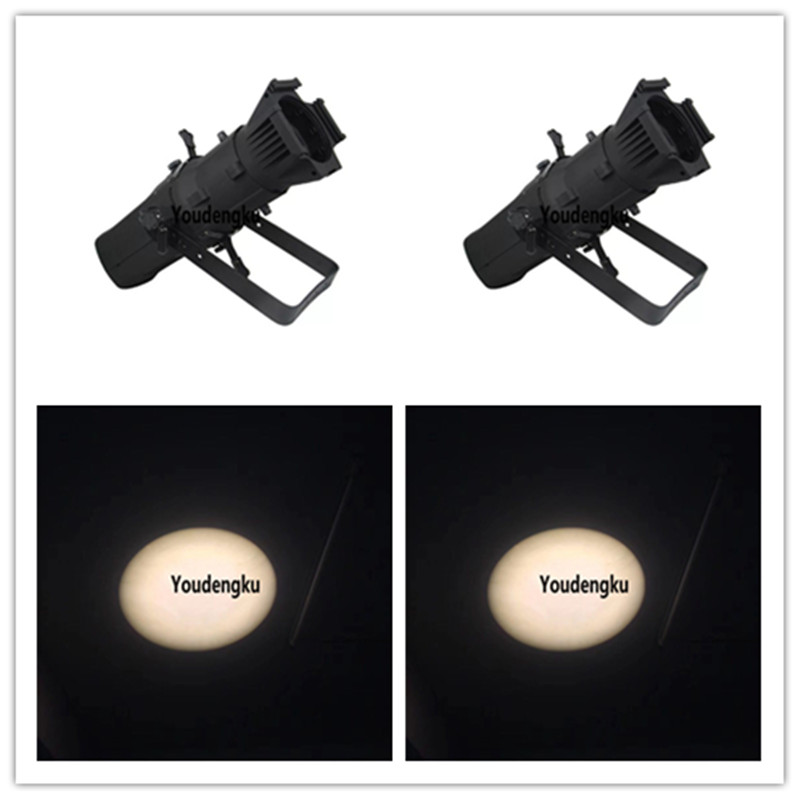 2 pieces LED Fixed Lens Profile Spot Light LED 200W Stage Images Spot LED Theatre Profiles Light