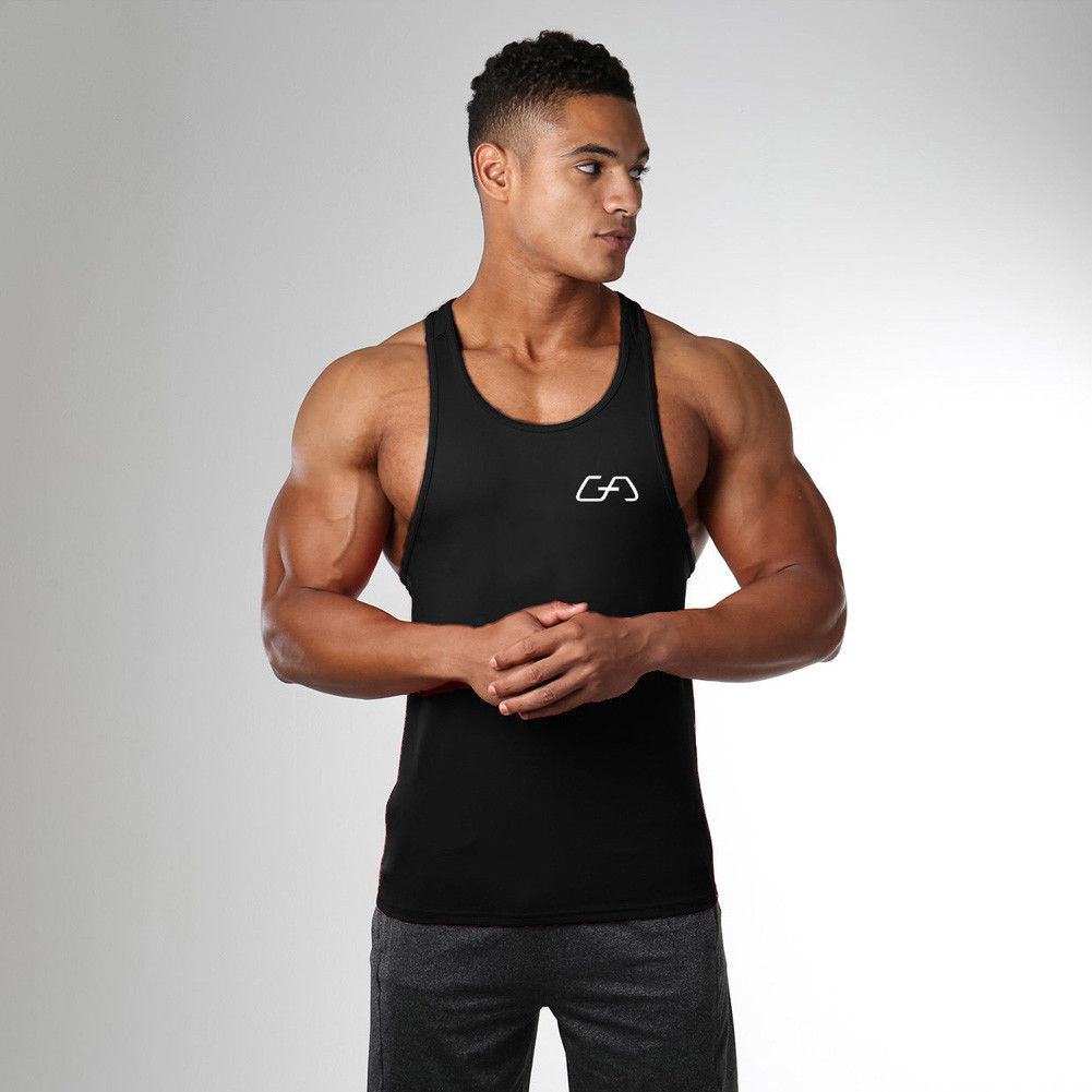 Summer Cotton Blends Men Sleeveless Bodybuilding Shirt Tank Top Tee Male Causal Singlet Fitness Vest UK