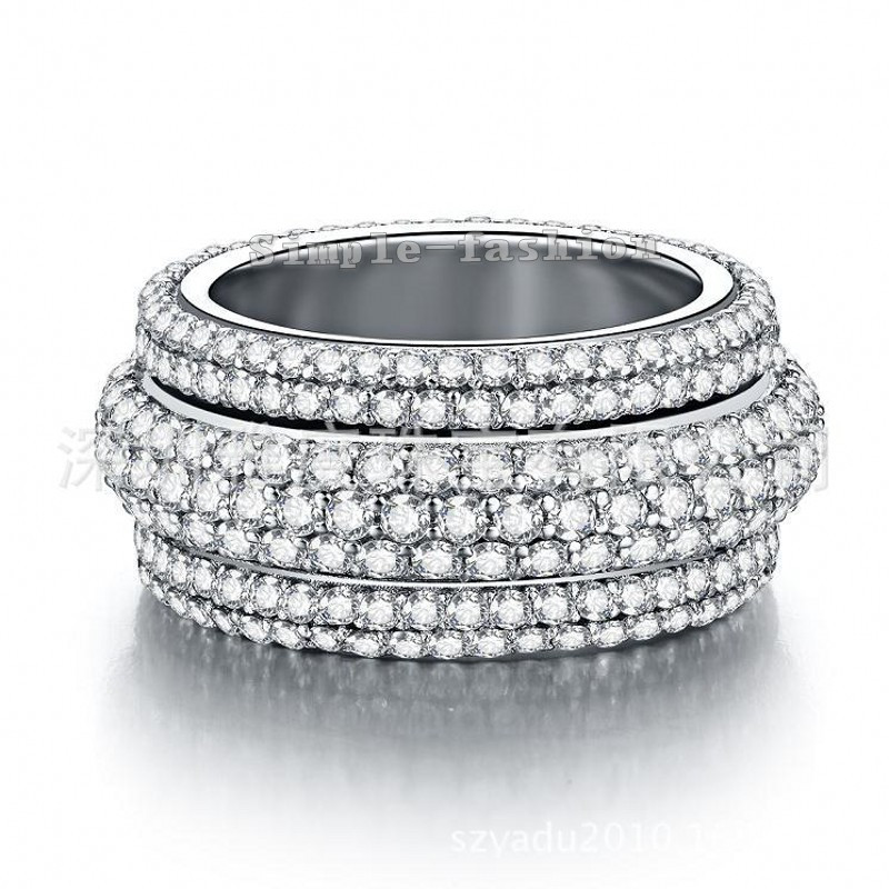 Fashion Jewelry Handmade 7 rows 300pcs Clear 5A Zircon stone 925 Sterling silver Women Engagement Wedding Band Ring Sz 5-11
Fashion Jewelry Handmade 7 rows 300pcs Clear 5A Zircon stone 925 Sterling silver Women Engagement Wedding Band Ring Sz 5-11