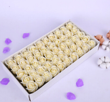 50PCS/Box Artificial Flowers 2018 Romantic Rose Soap Flower Heads Wedding Decoration DIY Fake Flowers Home Decor