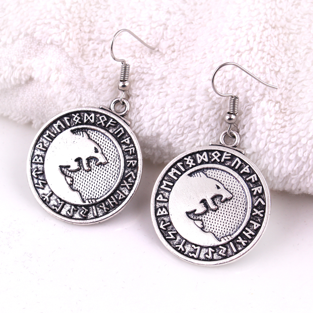 Viking Odin Wolf Warrior Earring Nordic Viking Geri Odin Wolves Of The Talisman For Pendant Earrings Jewelry, Golden
Viking Odin Wolf Warrior Earring Nordic Viking Geri Odin Wolves Of The Talisman For Pendant Earrings Jewelry, Golden