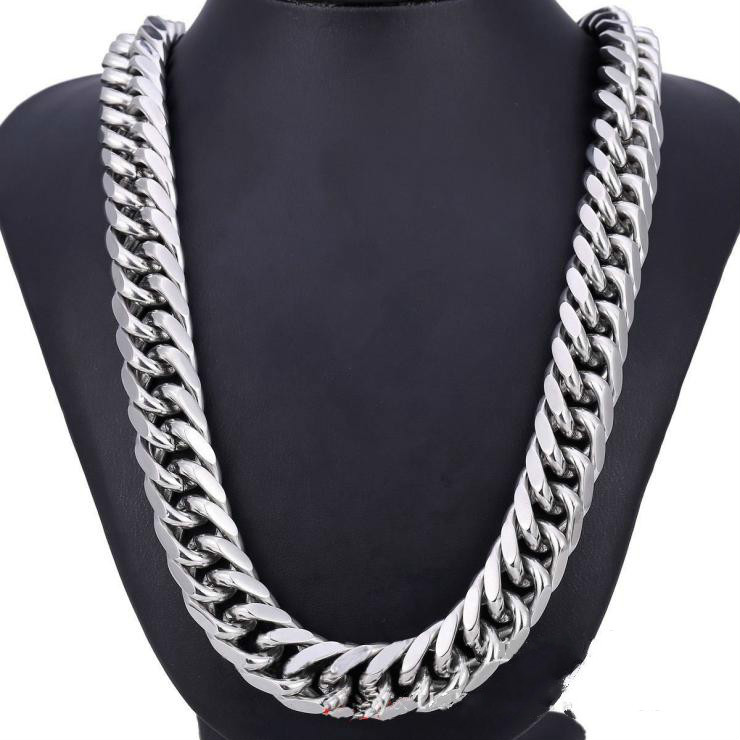 16mm width Classic Mens Necklace 316L Stainless Steel Silver Chain Color 50CM(19.68 inch) 60cm (23.6 inch
16mm width Classic Mens Necklace 316L Stainless Steel Silver Chain Color 50CM(19.68 inch) 60cm (23.6 inch