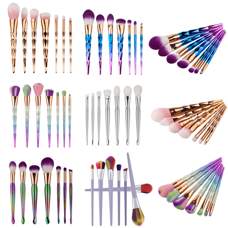 7pcs Diamond Makeup Brush Sets Eyeshadow Foundation Face Powder Cosmetics Beauty Tools Rainbow Mermaid Make up Brushes Kits
7pcs Diamond Makeup Brush Sets Eyeshadow Foundation Face Powder Cosmetics Beauty Tools Rainbow Mermaid Make up Brushes Kits