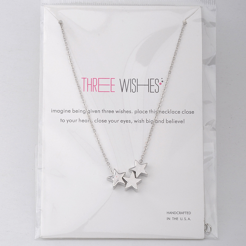 Dogeared Hot Sale Three Wishes Triple Floating Slide Star Pendant Necklace Clavicle Chains Fashion Statement Necklace Women With Card
Dogeared Hot Sale Three Wishes Triple Floating Slide Star Pendant Necklace Clavicle Chains Fashion Statement Necklace Women With Card