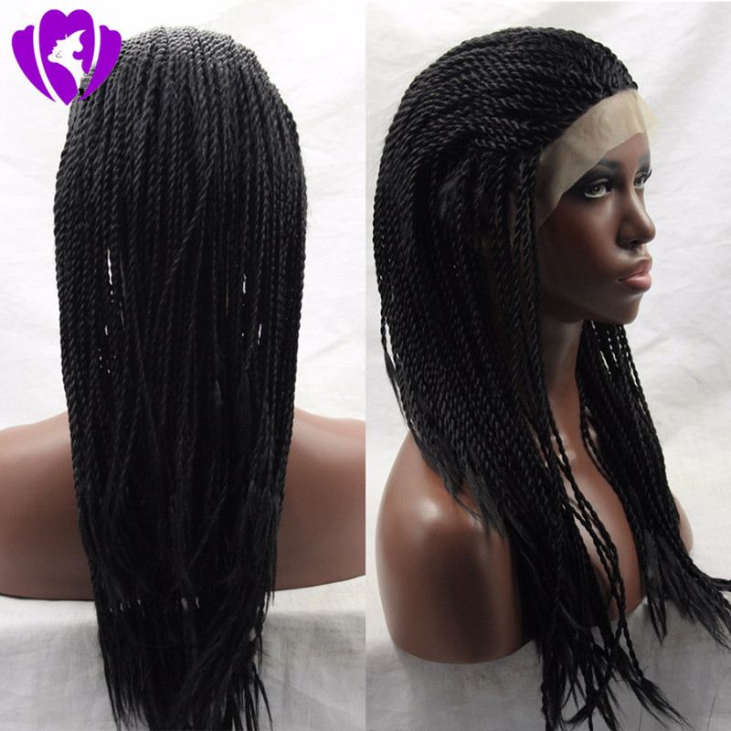 Gorgeous Senegalese Twist WIG synthetic lace front wig Color 1B #2 #4 blonde braided wig for black women 10-30inches stock