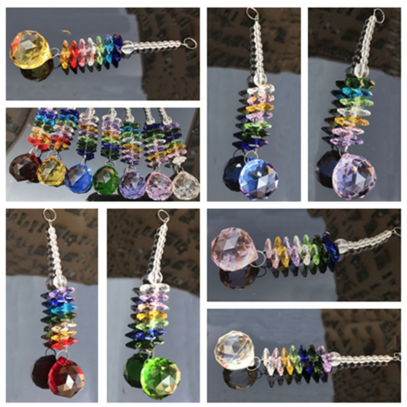 7PCS Chakra Crystal 30mm Ball Chandelier Prisms Pendants Parts Suncatcher Rainbow Maker Hanging Drop Home Ornament
7PCS Chakra Crystal 30mm Ball Chandelier Prisms Pendants Parts Suncatcher Rainbow Maker Hanging Drop Home Ornament