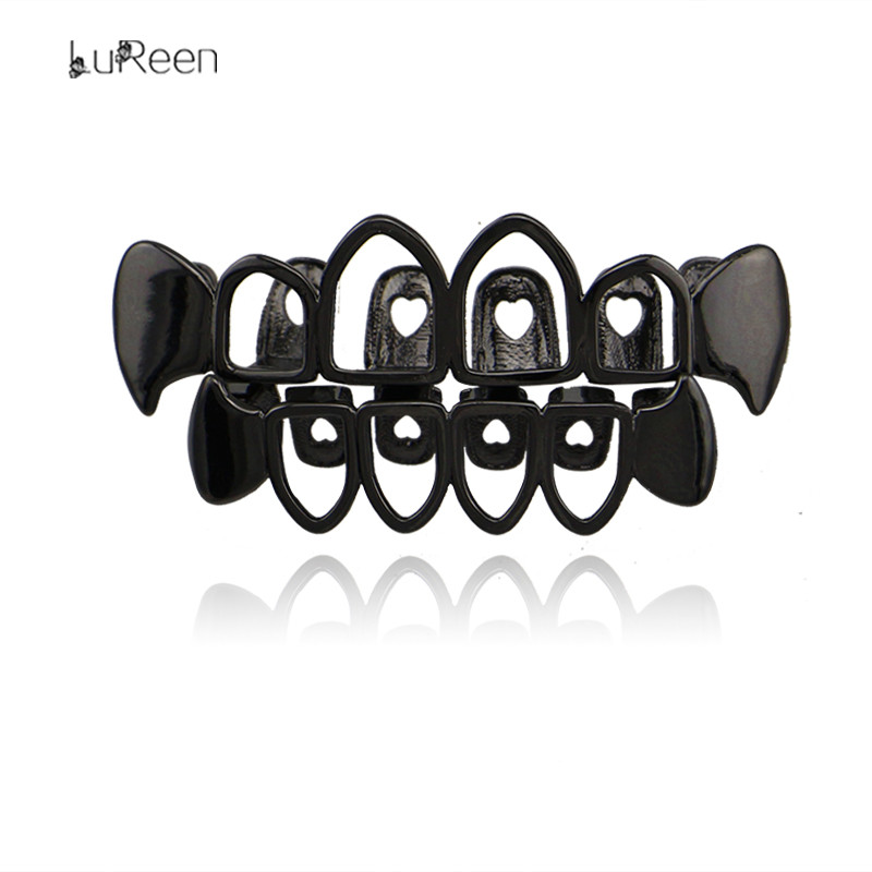 Lureen New Gold Teeth Grills Top &Bottom Grillz Hollow Open Face Hiphop Grills Dental Vampire Fang Tooth Halloween Jewelryld gift
Lureen New Gold Teeth Grills Top &Bottom Grillz Hollow Open Face Hiphop Grills Dental Vampire Fang Tooth Halloween Jewelryld gift