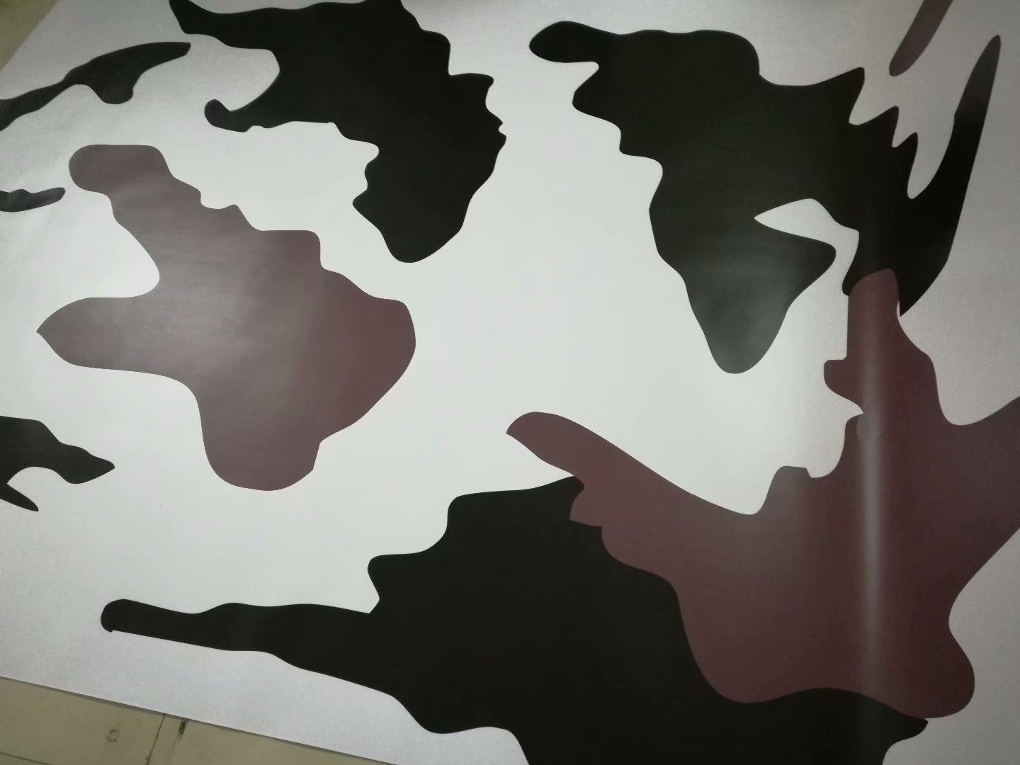 Large Camo VINYL Wrap Brown white grey Full Car Wrapping Camouflage Foil graphic with air free size 1.52 x 30m/Roll 5X98ft