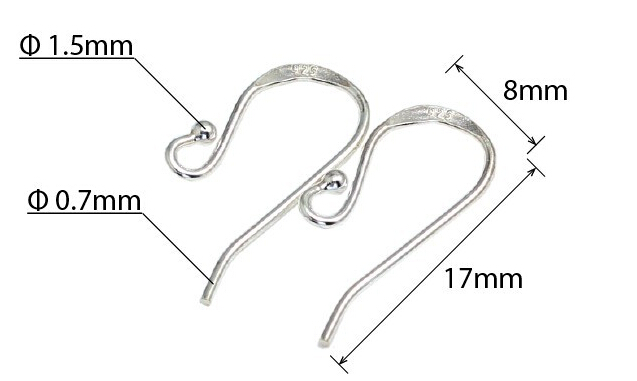 XD 925 sterling silver earring shape hook 2015 jewelry findings accessories china wholesale silver earring hooks 5pair/Lot P026