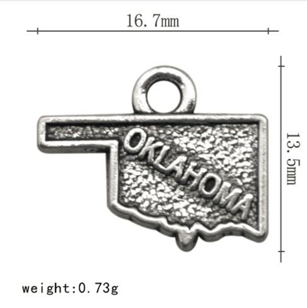 Antique Silver Plated Vintage Style Oklahoma Charm State Map Alloy Metal DIY Jewelry Making, Bronze;silver
Antique Silver Plated Vintage Style Oklahoma Charm State Map Alloy Metal DIY Jewelry Making, Bronze;silver