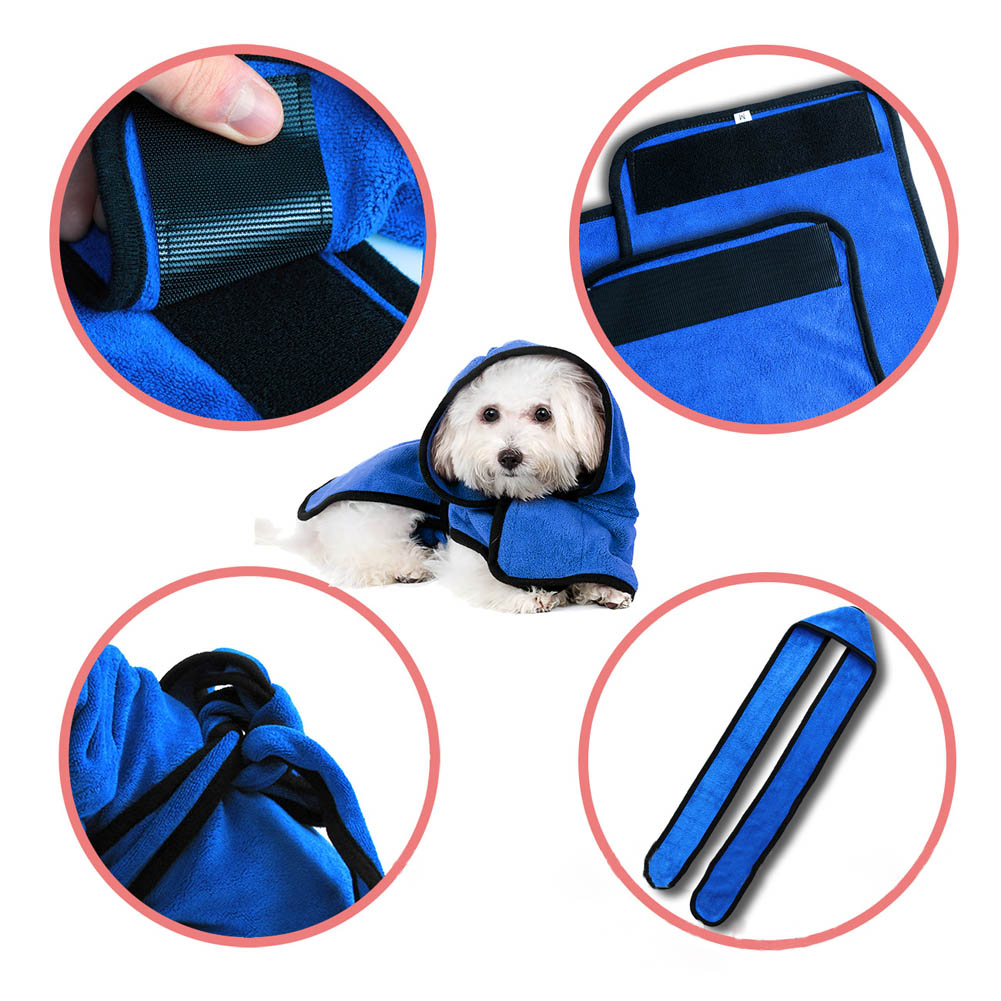 Microfiber Towel Dog Cat Bath Robe Quick Drying Animal Grooming Blanket Cloth XH8Z