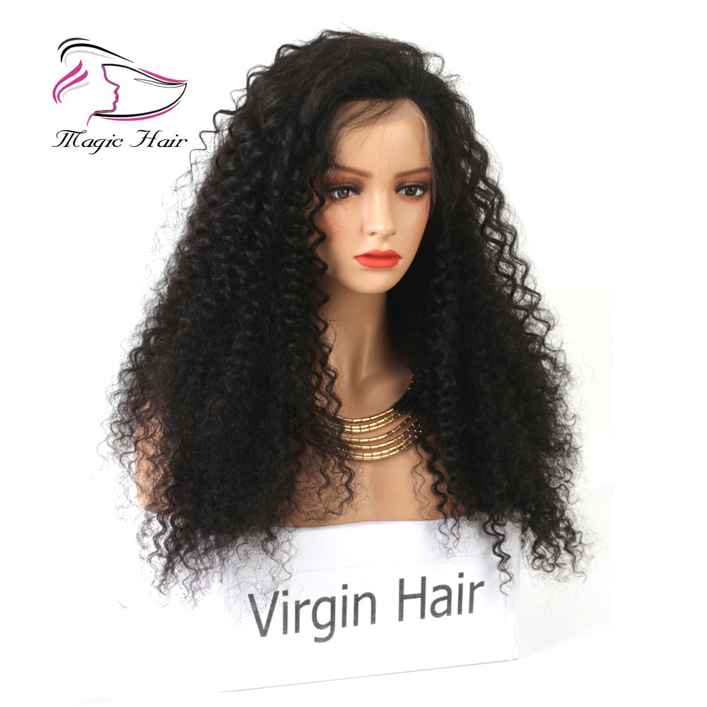 Evermagic Human Hair Wigs Lace Front Brazilian Curly Hair Pre-plucked Hairline Remy Virgin Hair Lace Front Wigs For Black Women