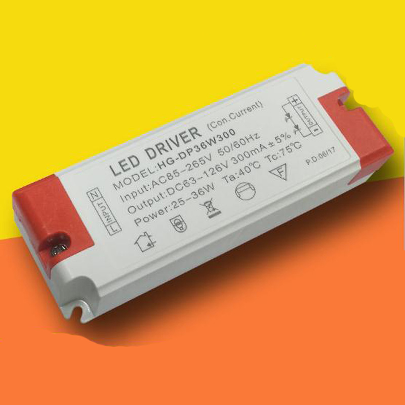 General Lighting LED Driver 24-36W Output DC62-126V Constant Current 300mA AC 100-240 Voltage For LED spot light panel light 3 year warranty
General Lighting LED Driver 24-36W Output DC62-126V Constant Current 300mA AC 100-240 Voltage For LED spot light panel light 3 year warranty