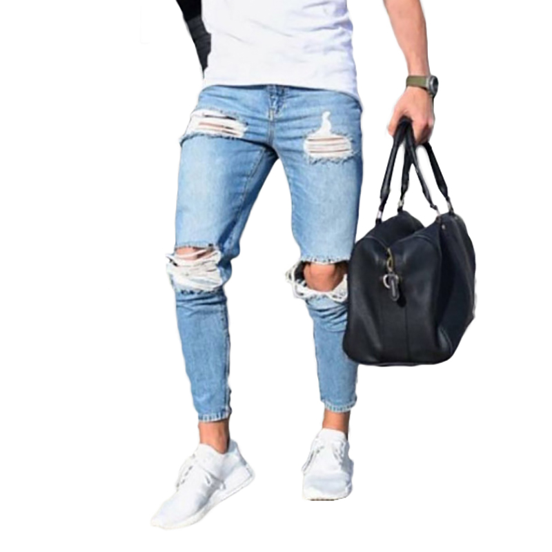 2018 Envmenst High Street Men's Jeans Stretch Destroyed Ripped Design Fashion Ankle Hole Skinny Biker Jeans For Men, Blue
2018 Envmenst High Street Men's Jeans Stretch Destroyed Ripped Design Fashion Ankle Hole Skinny Biker Jeans For Men, Blue