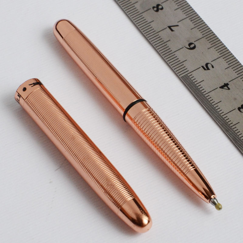 MINI CROCODILE ROLLER BALL PEN PEN COPPER RINGS+ POUCH NEAT CONVIENCE 9CM