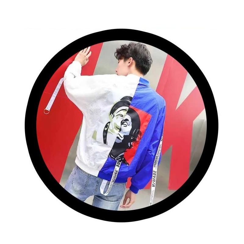 2018Spring Hip Hop Bomber Jacket And Coat Men Women Fashion Print Men's Windbreaker Male Thin Baseball Jackets M-2XL