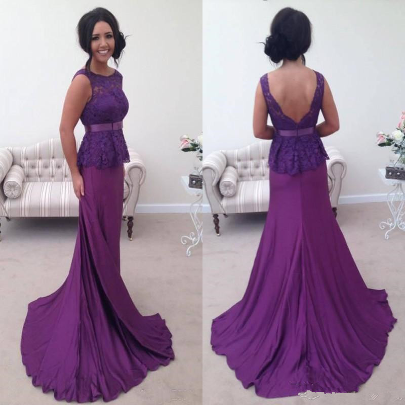 Elegant Purple Long Evening Dresses With Peplum Lace Top Mermaid Prom Gowns Sexy Backless Women Formal Party Wear Mother Of The Bride Dress, Champagne
Elegant Purple Long Evening Dresses With Peplum Lace Top Mermaid Prom Gowns Sexy Backless Women Formal Party Wear Mother Of The Bride Dress, Champagne