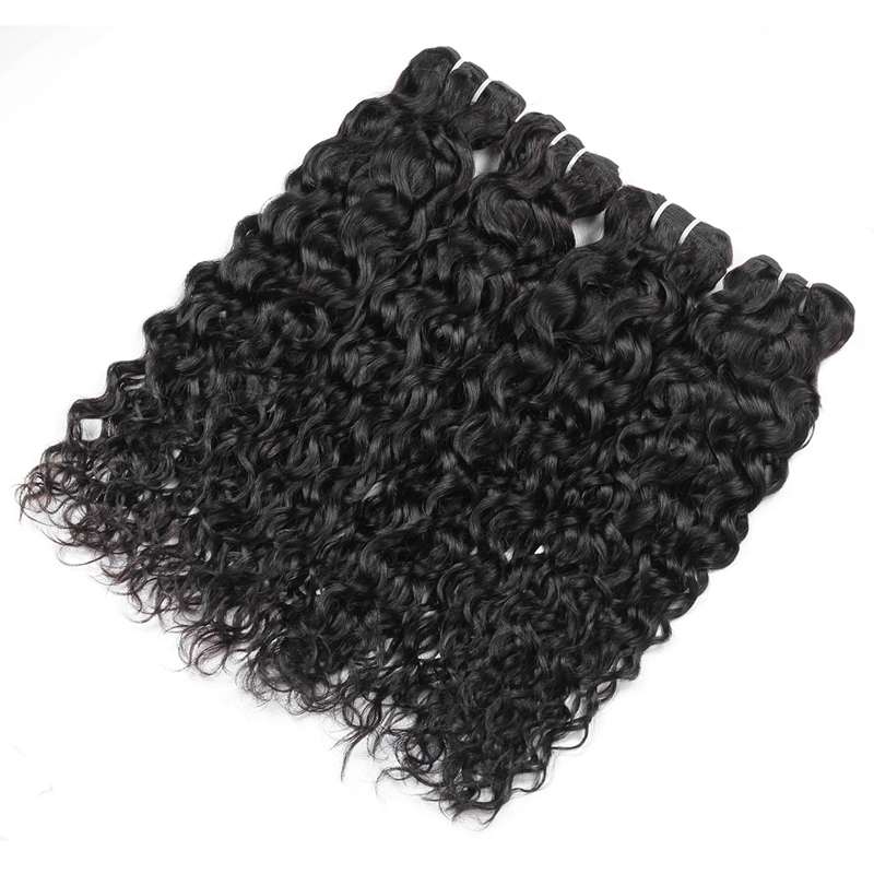 ishow brazilian water wave bundles 3pcs with 24 closure natural black human bundles with closure wholesale brazilian hair weave bundles