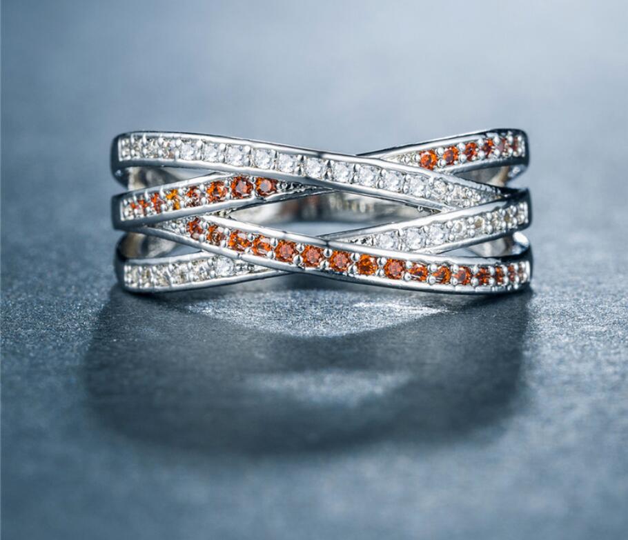 Victoria Wieck Classical Luxury Jewelry 925 Sterling Silver Filled Multi Color Gemstones Fine Sapphire CZ Diamond Women Wedding Cross Ring