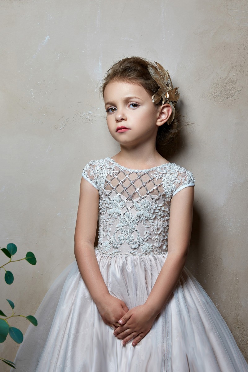 pentelei new arrival flower girl dresses for beach weddings lace appliqued little kids baby gowns cheap cap sleeve communion dress