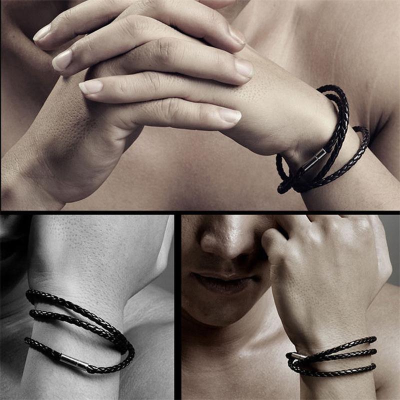Hot Sale Multilayer Charm Bracelet Men's Leather Bracelet Bangle Handmade Round Rope Bracelets Gift 3 colors
Hot Sale Multilayer Charm Bracelet Men's Leather Bracelet Bangle Handmade Round Rope Bracelets Gift 3 colors