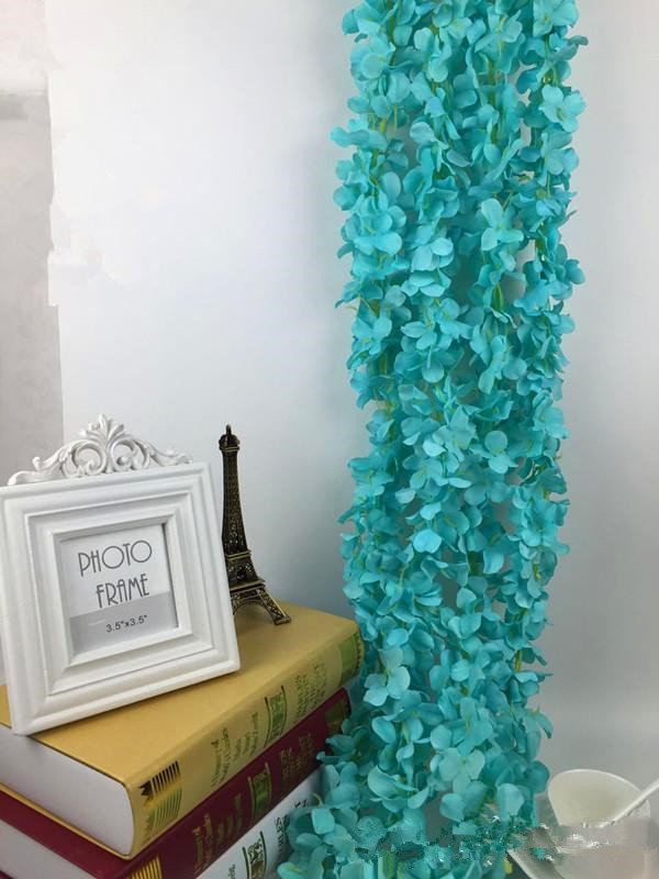 018 Romantic Silk Artificial Flowers Wedding Party Simulation Wisteria Vine Long Plant Home Room Office Garden Arch Decoration Flowers