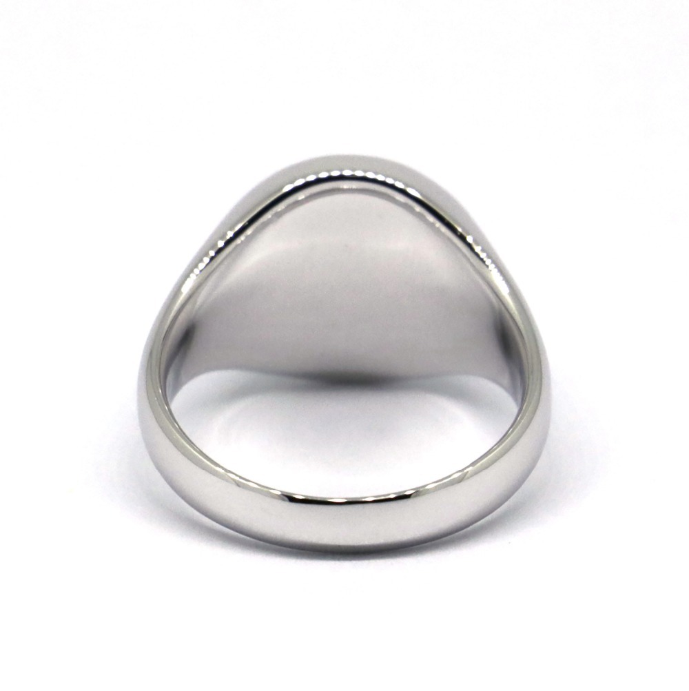 Engravable Men Jewelry Genuine 925 Sterling Silver Signet Ring D18111306