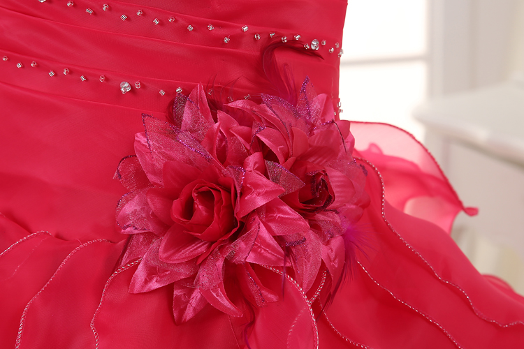 Blue Color Strapless Beading Ruched Wedding dress 2018 Korean Female Art Exam Gowns Part Dress Vestidos De Novia