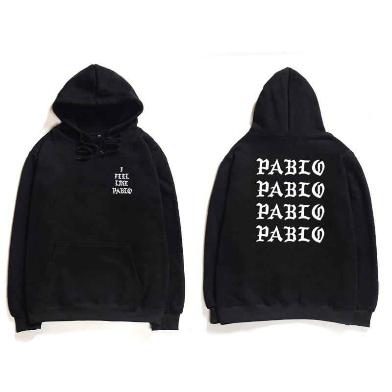 Hip Hop Hoodies Men I Feel Like Pablo West Streetwear Hoodie Sweatshirts Letter Print Hoodie Hoodie Club
