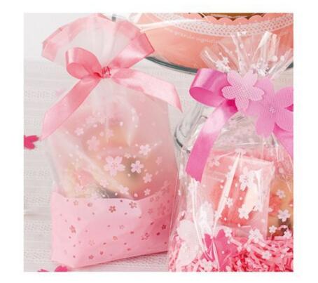 Plastic Drawstring Gift Bags Sacks Wedding Birthday Party Favors Drawstring Gift Bags Baby Shower Supplies with Ribbon