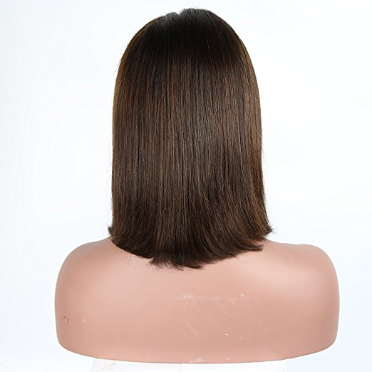 250% DENSITY BOB Blunt cut full natural lace front wig fast delivery Silky straight African american human hair bob wigs