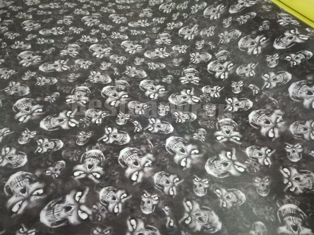 Black Camo skull style Vinyl wraps for Vehicle car wrap Graphics Camo covering stickers foil with air bubble free 1.52x30m 5x98ft