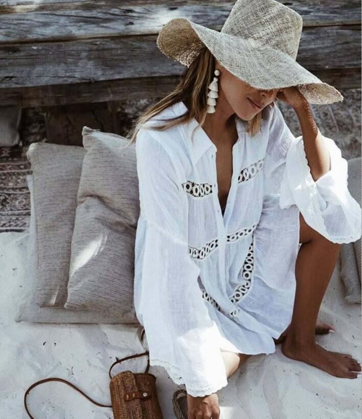 Women Summer Cover Ups Swimsuit Beach Dress Ladies Cover-Ups Bathing Suit Beach Wear Tunic Bikini Cover Up Lace Hollow Crochet
Women Summer Cover Ups Swimsuit Beach Dress Ladies Cover-Ups Bathing Suit Beach Wear Tunic Bikini Cover Up Lace Hollow Crochet