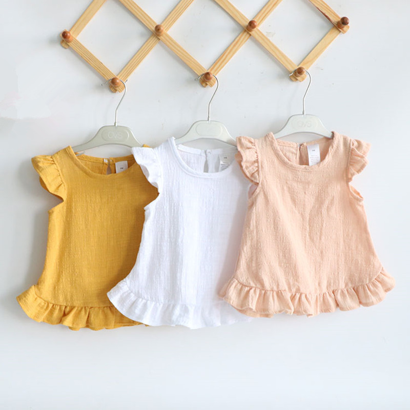 Ruffle Sleeve Summer Girls Blouses Tops Linen Cotton Lace Casual Baby Girl Shirts for Children Kids Clothing Shirts Dress, White
Ruffle Sleeve Summer Girls Blouses Tops Linen Cotton Lace Casual Baby Girl Shirts for Children Kids Clothing Shirts Dress, White