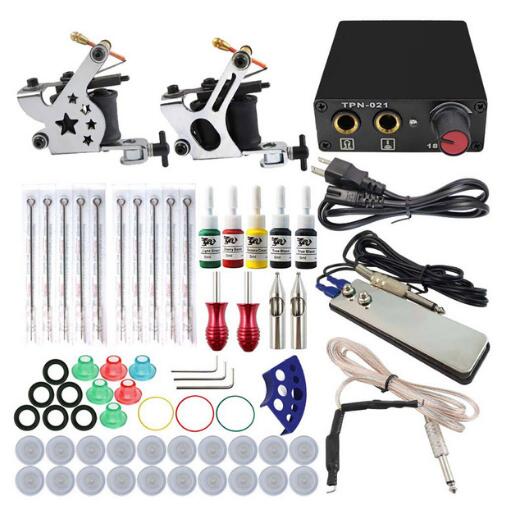 Complete Tattoo Machine Kit Set 2 Coils Guns 5 Colors Black Pigment Sets Power Tattoo Beginner Grips Kits Permanent Makeup
Complete Tattoo Machine Kit Set 2 Coils Guns 5 Colors Black Pigment Sets Power Tattoo Beginner Grips Kits Permanent Makeup