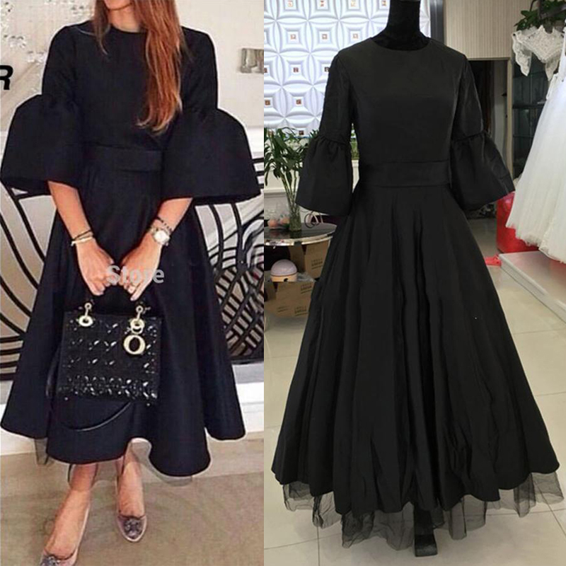 Arabic Cocktail Dresses Black Ankle Length Long Sleeve Jewel Satin Formal Prom Evening Gowns Plus Size Custom Made 2018 Cheap ME032, Hunter
Arabic Cocktail Dresses Black Ankle Length Long Sleeve Jewel Satin Formal Prom Evening Gowns Plus Size Custom Made 2018 Cheap ME032, Hunter