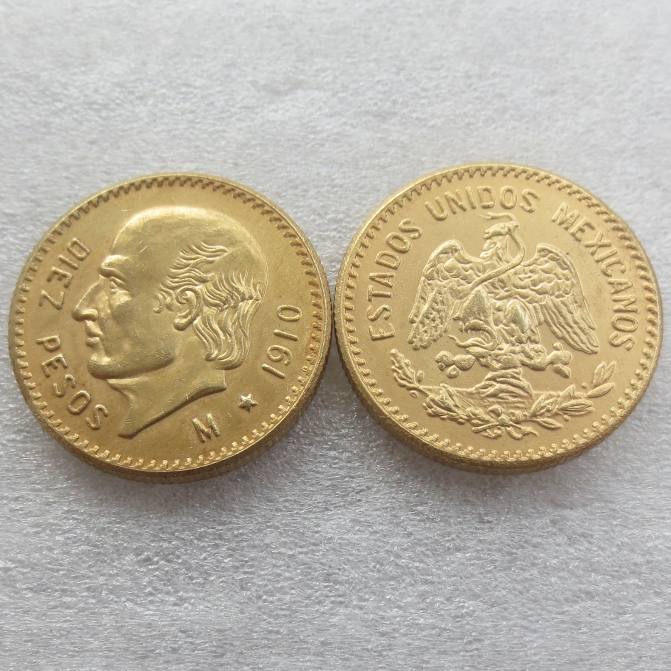 High Quality 1910 Mexico 10 Pesos Gold copy coin Promotion Cheap Factory Price nice home Accessories Silver Coins
High Quality 1910 Mexico 10 Pesos Gold copy coin Promotion Cheap Factory Price nice home Accessories Silver Coins