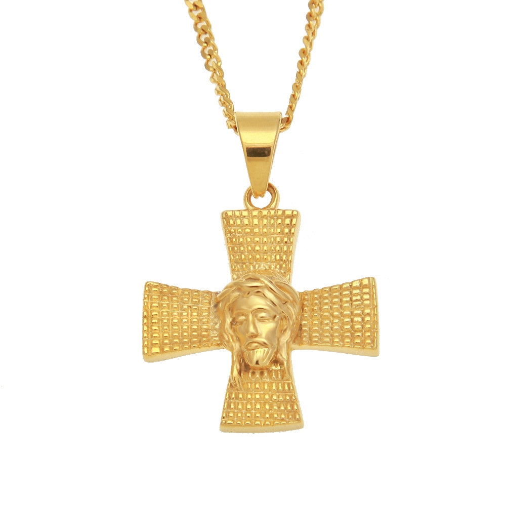 Jesus Face Pendant hip-hop gold - plated stainless steel man cross head hanging pendant KKA1653
Jesus Face Pendant hip-hop gold - plated stainless steel man cross head hanging pendant KKA1653