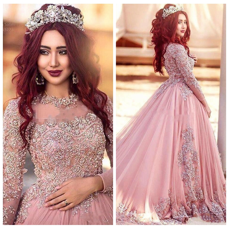 2018 Sheer Lace Appliques Quinceanera Dresses Princess Muslim Prom Dresses Beaded Red Carpet Runway Dresses Custom Vestidos De Quinceanera, Purple
2018 Sheer Lace Appliques Quinceanera Dresses Princess Muslim Prom Dresses Beaded Red Carpet Runway Dresses Custom Vestidos De Quinceanera, Purple