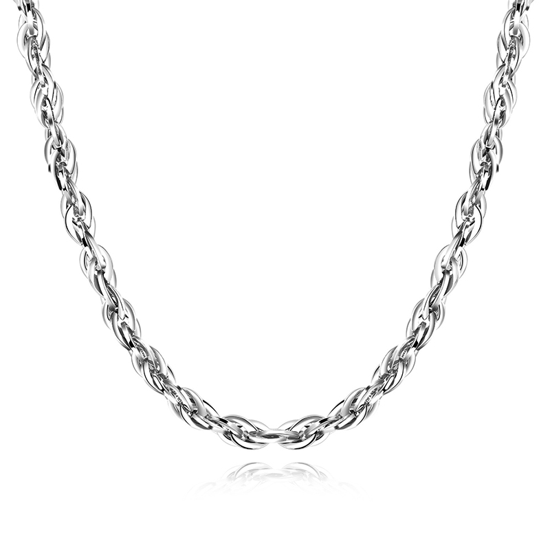Vitage Rock Hip Hop Titanium Steel Mens Twist Chain Necklace Thick Heavy Link Chain Jewelry Accessories