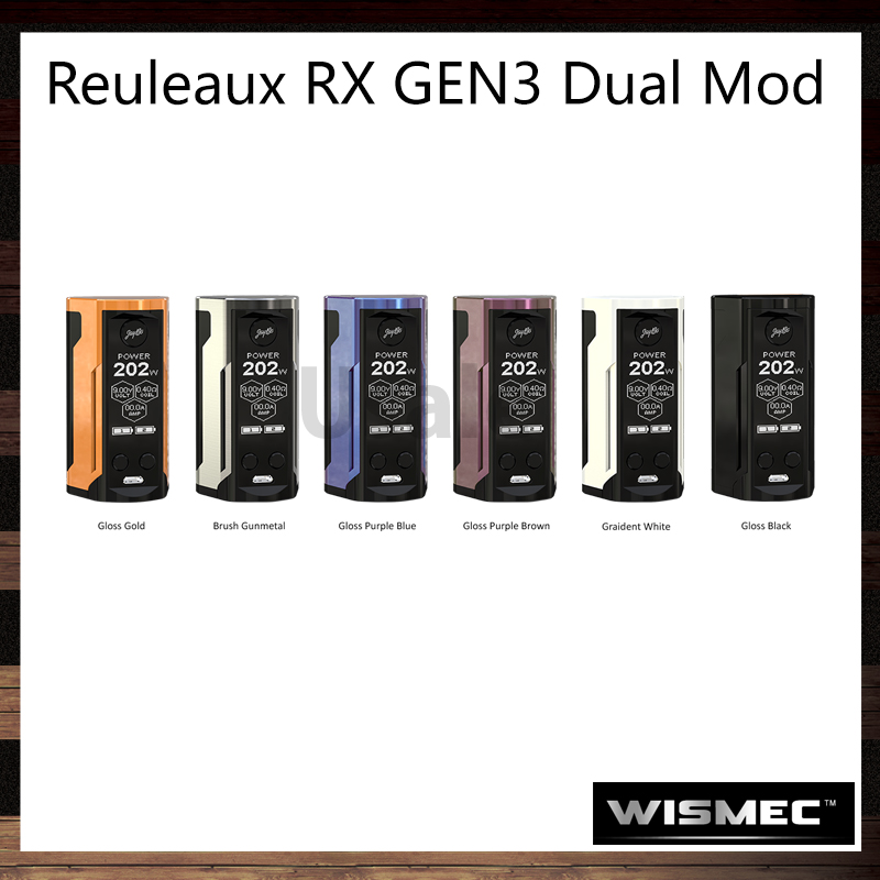 

Wismec Reuleaux RX GEN3 Dual Mod 230W TC Mod 1.3-inch OLED Display Dual Circuit Protection Designed by JayBo 100% Original