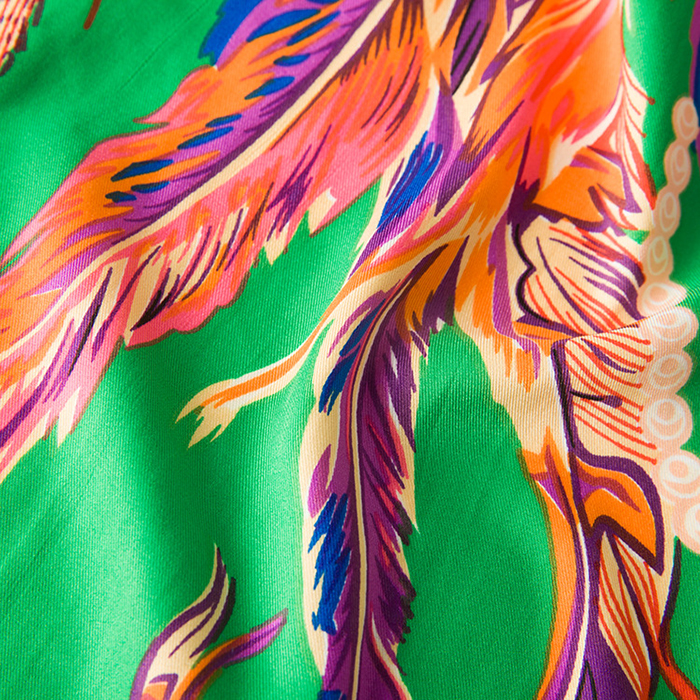 Ethnic Feather Square Print Scarf For Women New Indios Shawl Foulard Femme Echarpe En Soie Green Large Silk Twill Scarfs Dropshipping