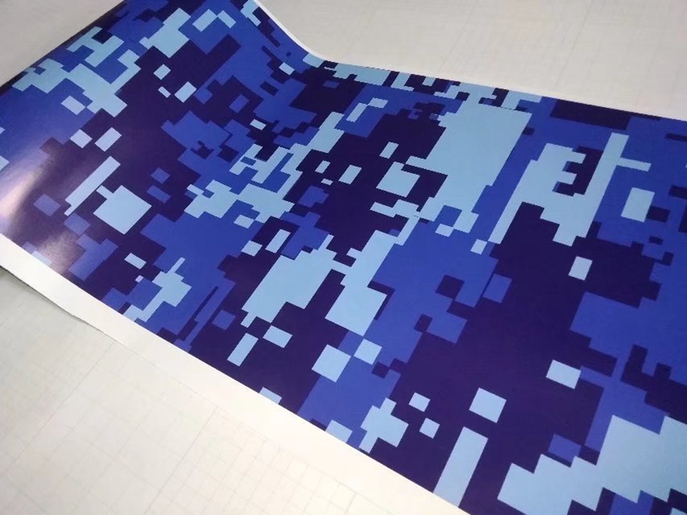 2018 Digital Blue Camouflage Vinyl For Car Wrap Camo styling Covering Film with air release / Bubble Free Size 5x(32ft/67ft/98ft )