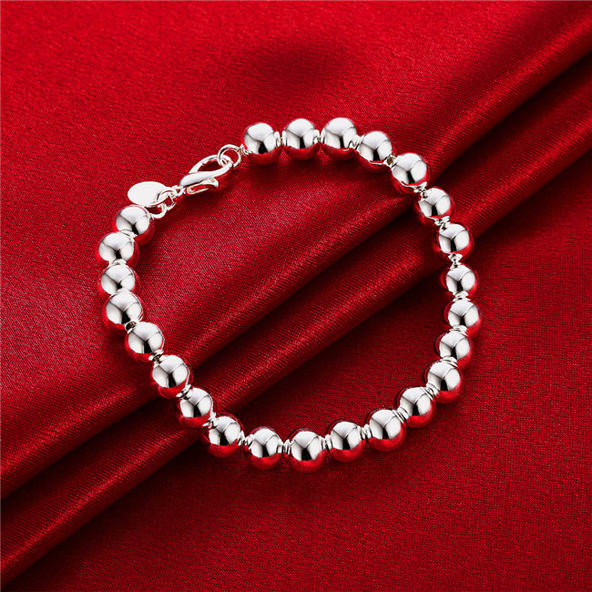 8M Bracelet - Hollow sterling silver plated bracelet ; New arrival fashion men and women 925 silver bracelet SPB126