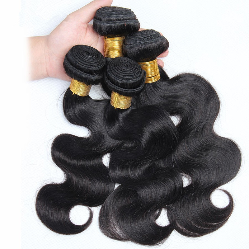 Elibess Brand brazilian virgin hair bundles human hair Body wave weave Natural Color, 100gr one piece & 4pcs Lot, Free DHL