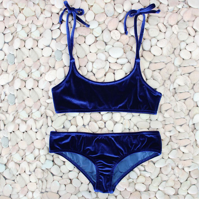 European And American Style Women Pure Color Velvet Bikinis Sets Swimwear Lady Sexy Swimsuit Beach Wear Two Piece Suits 22bs W
European And American Style Women Pure Color Velvet Bikinis Sets Swimwear Lady Sexy Swimsuit Beach Wear Two Piece Suits 22bs W
